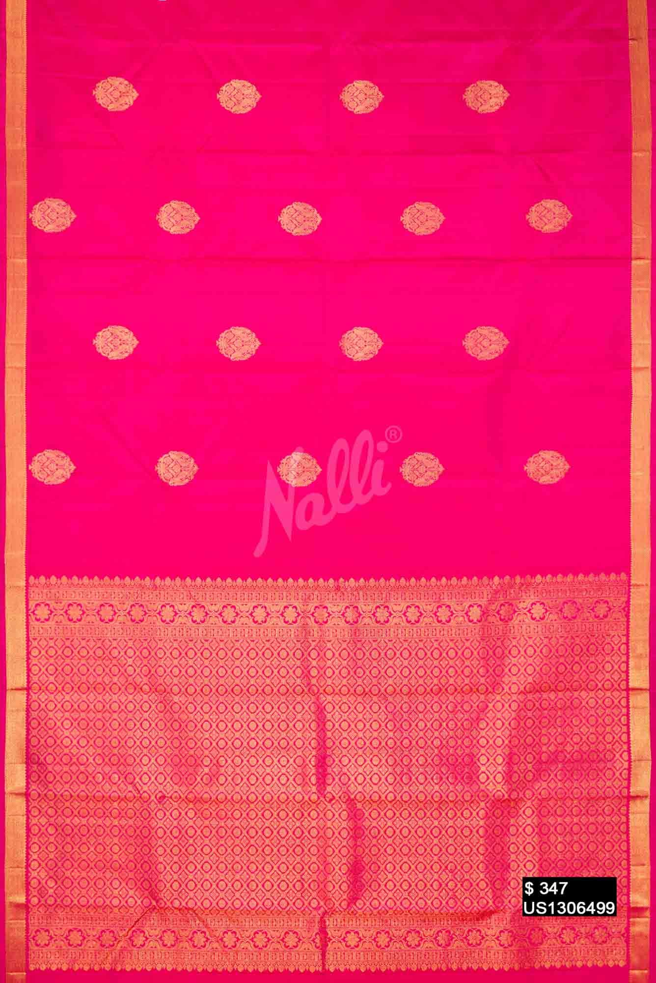 Dark Pink Kanchipuram Silk Saree
