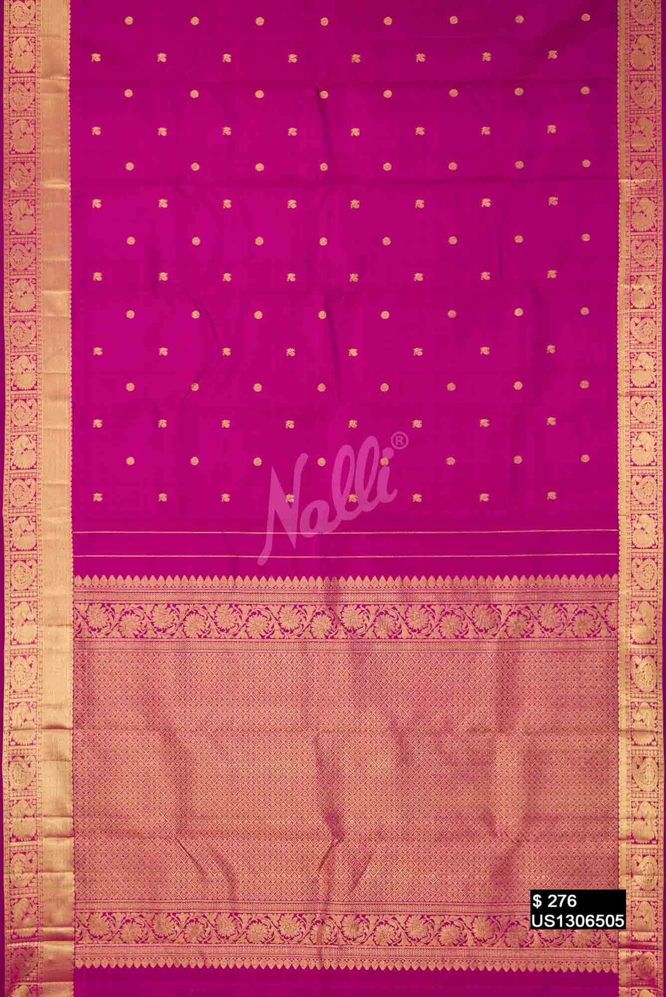 Purple Kanchipuram Silk Saree