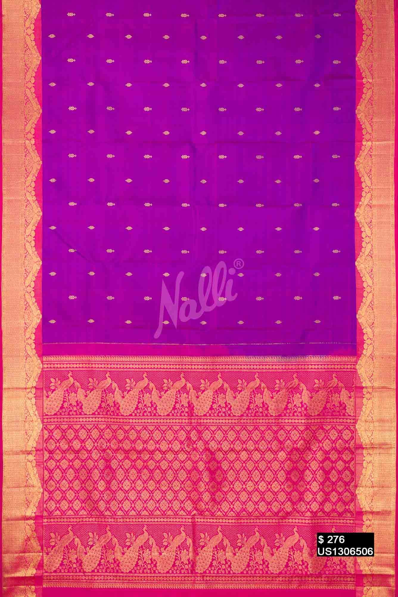 Purple Kanchipuram Silk Saree