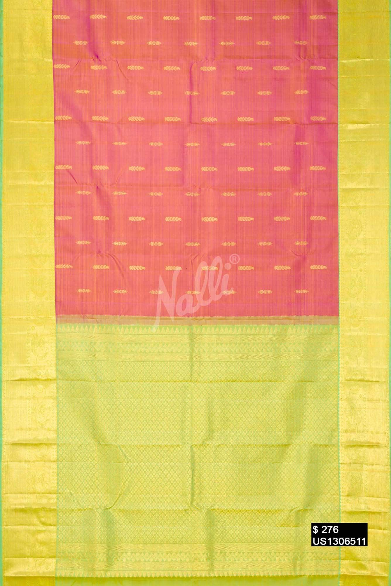 Pink Kanchipuram Silk Saree