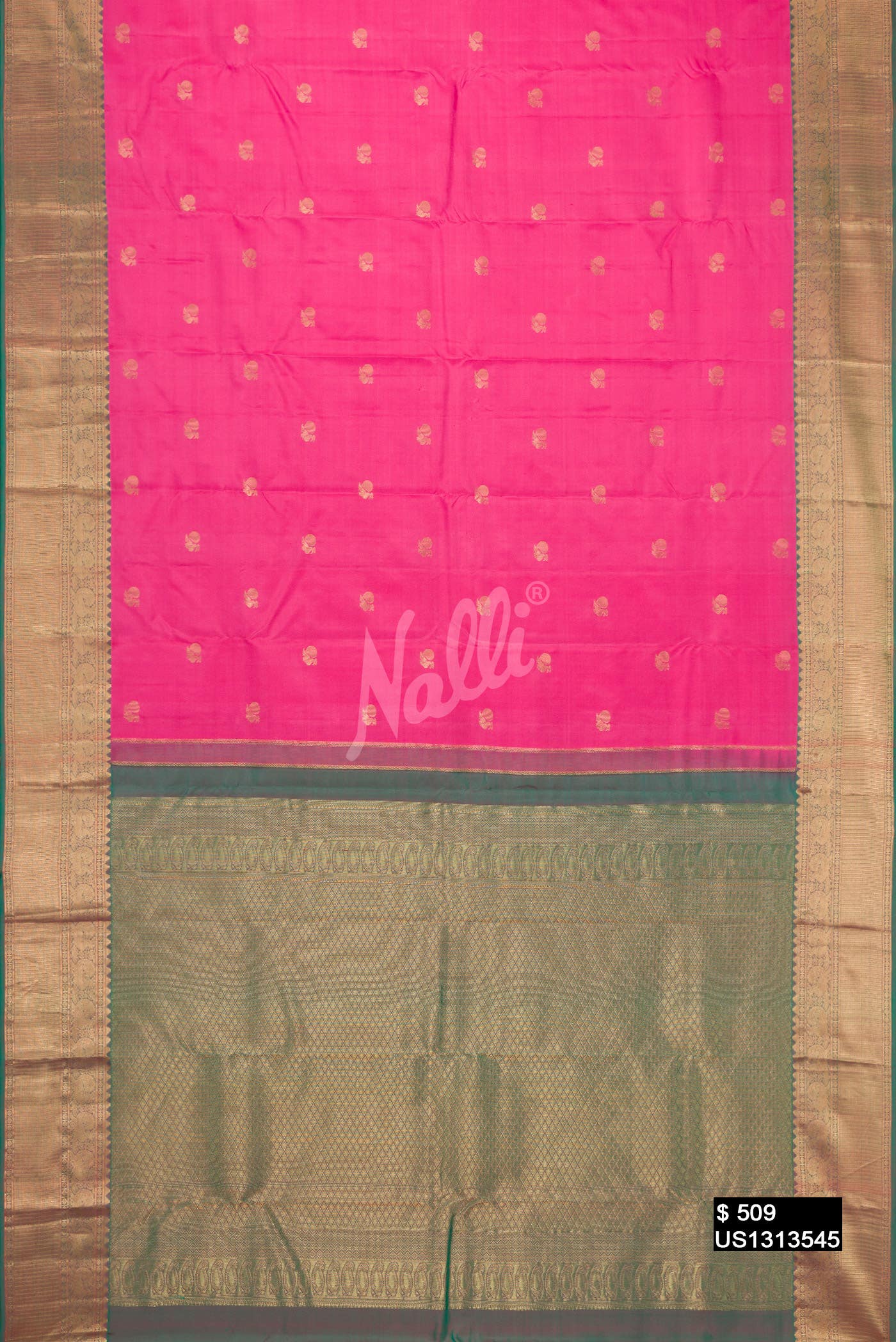 Pink Kanchipuram Silk Saree