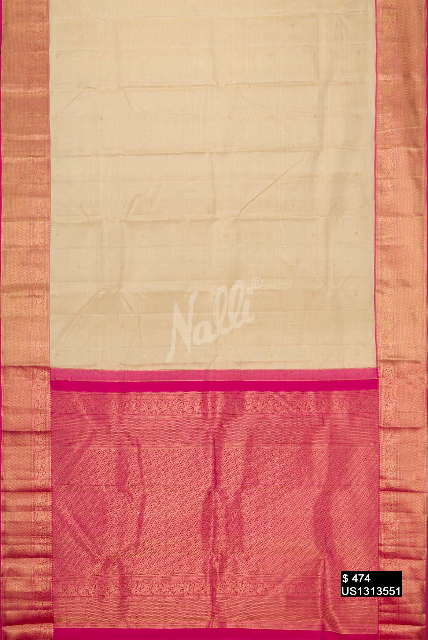 Dark Beige Kanchipuram Silk Saree