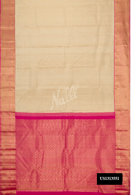 Dark Beige Kanchipuram Silk Saree