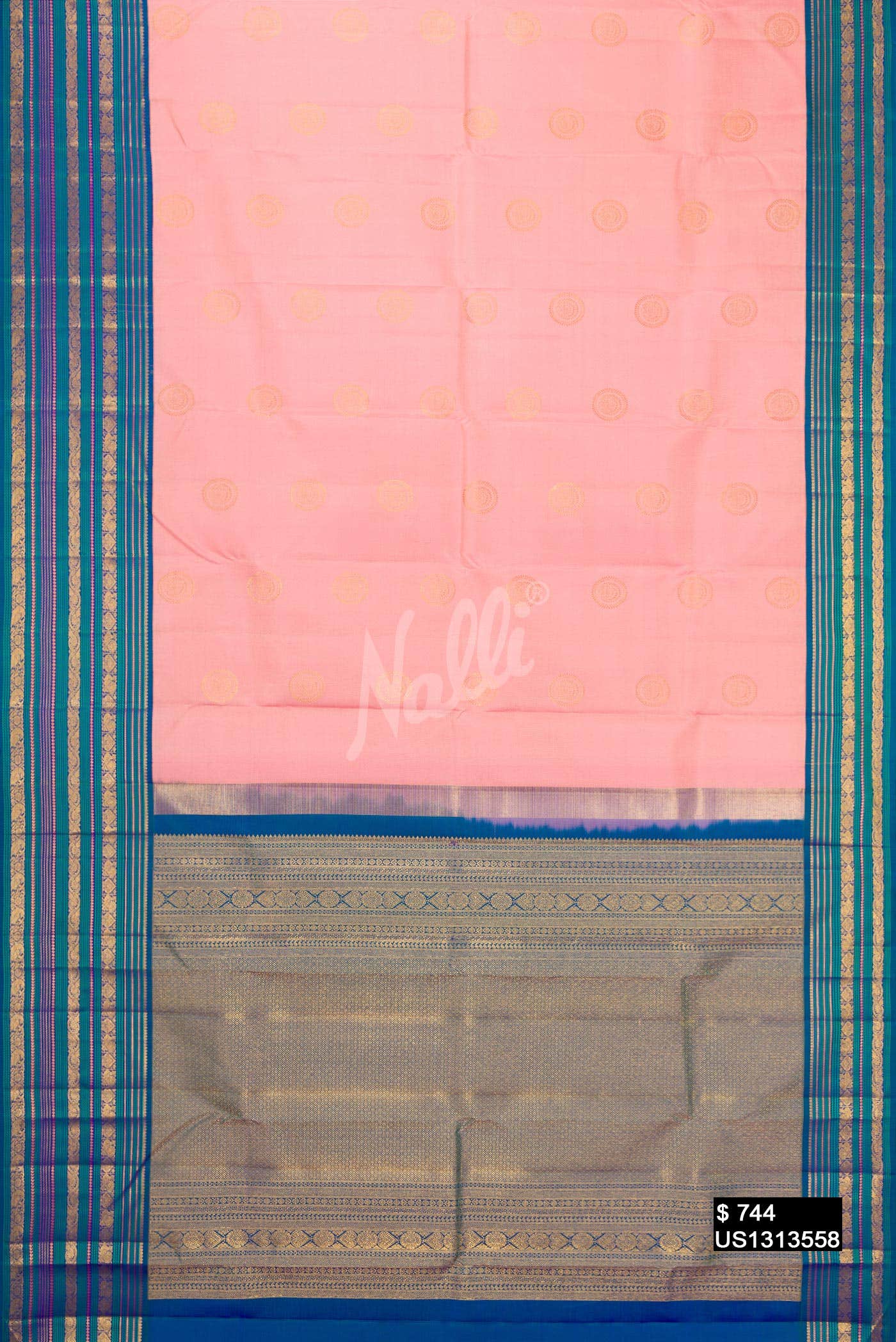 Pink Kanchipuram Silk Saree