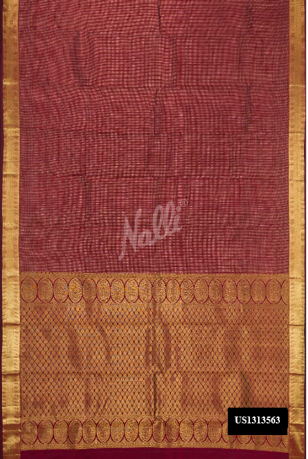 Maroon Kanchipuram Silk Saree
