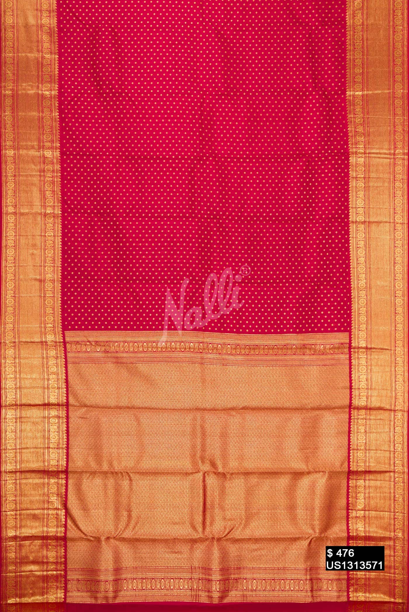 Maroon Kanchipuram Silk Saree