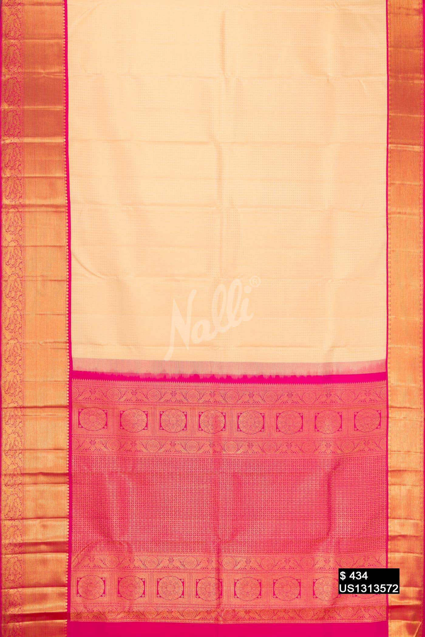 Sandal Kanchipuram Silk Saree