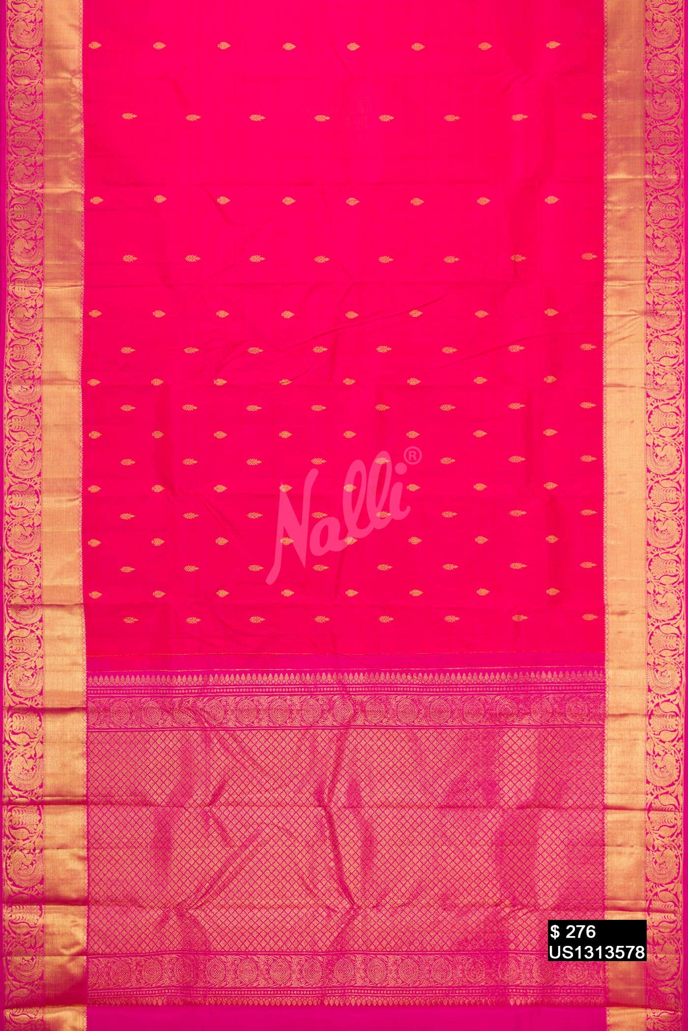 Orange Kanchipuram Silk Saree