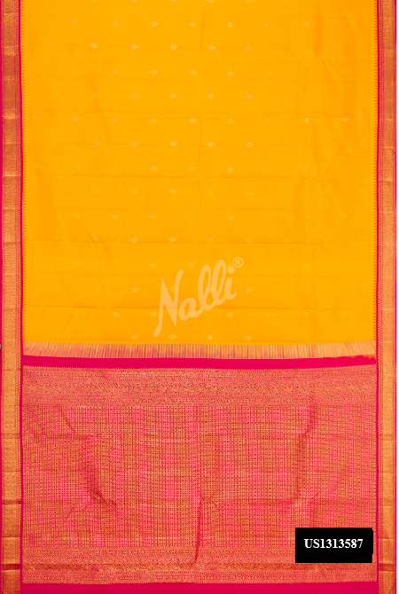 Yellow Kanchipuram Silk Saree