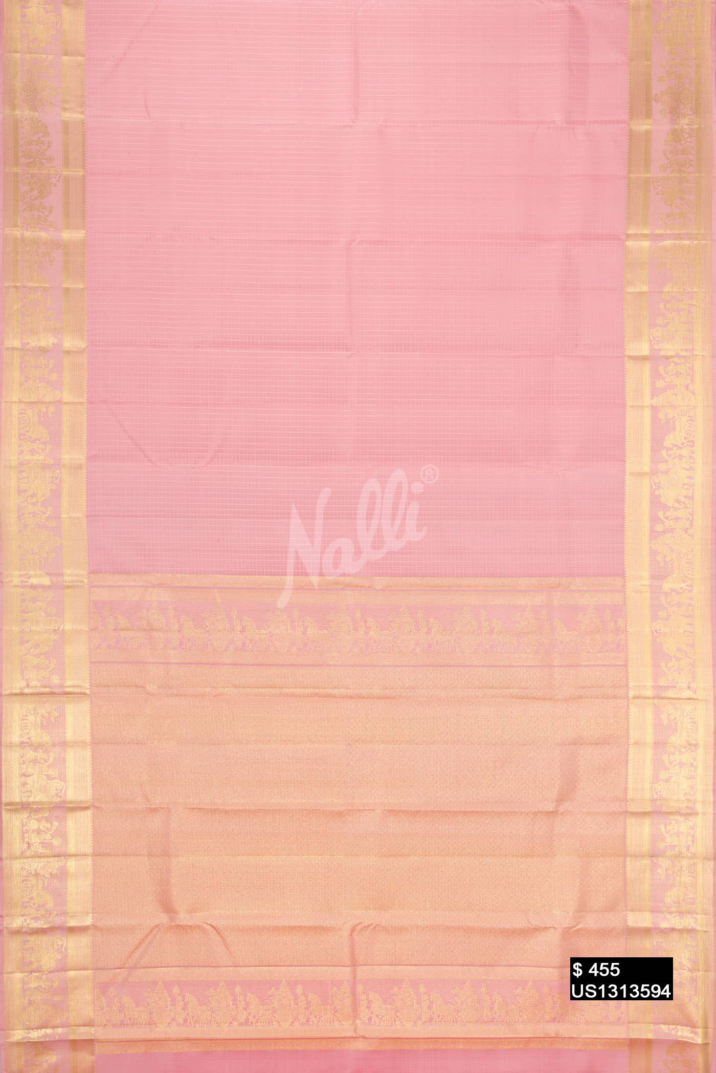 Pink Kanchipuram Silk Saree