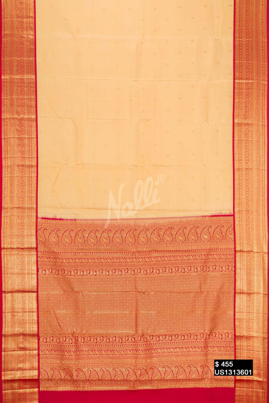 Sandal Kanchipuram Silk Saree