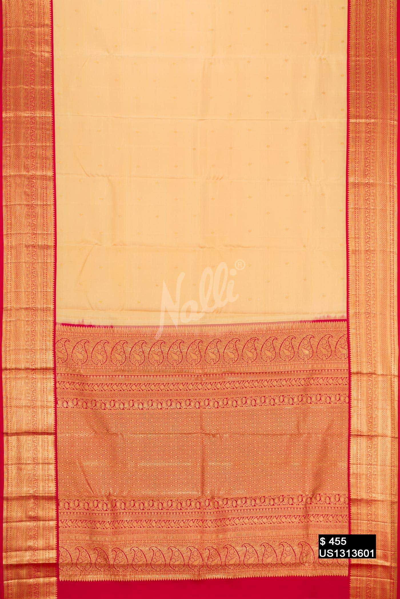 Sandal Kanchipuram Silk Saree