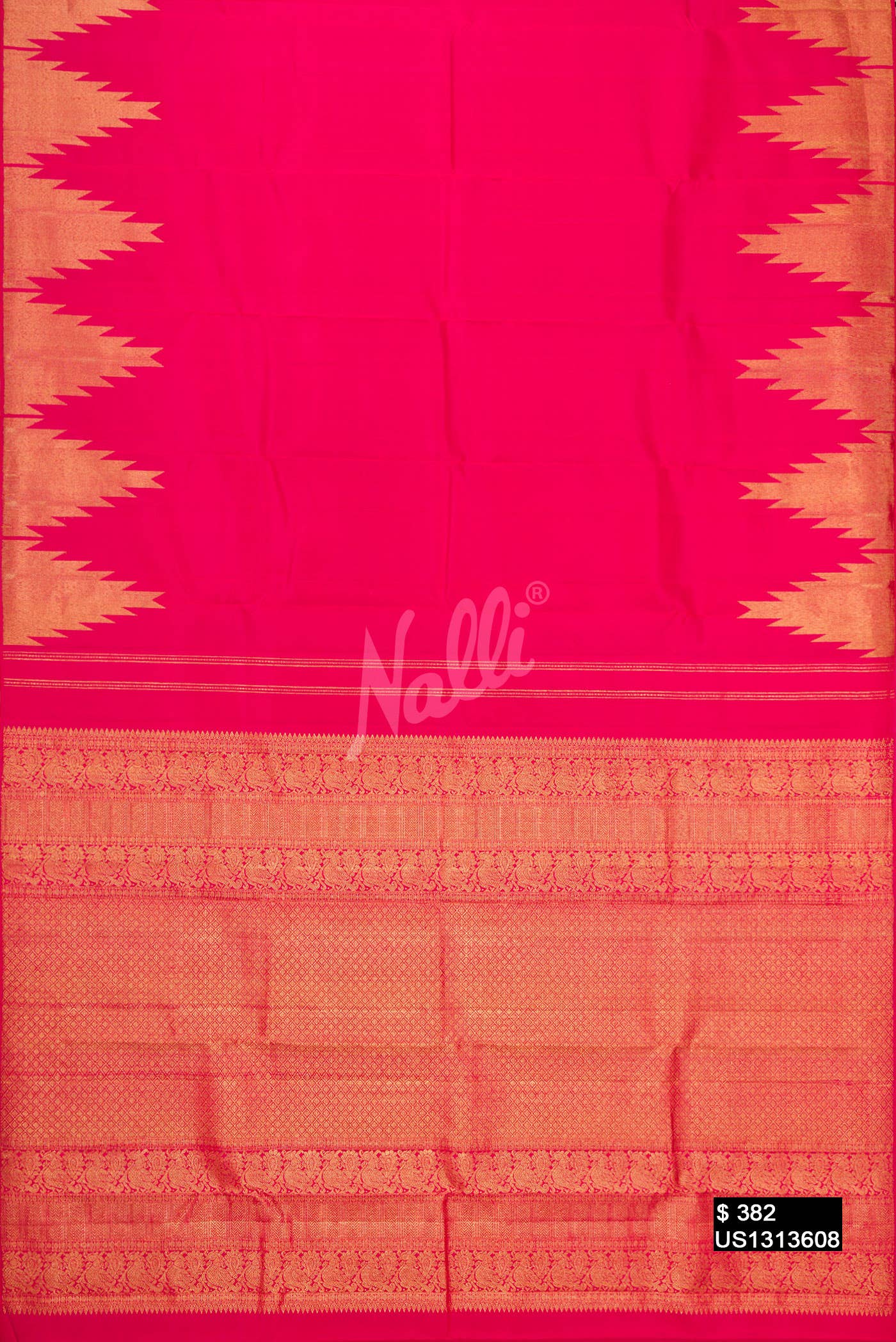Imperial Pink Kanchipuram Silk Saree