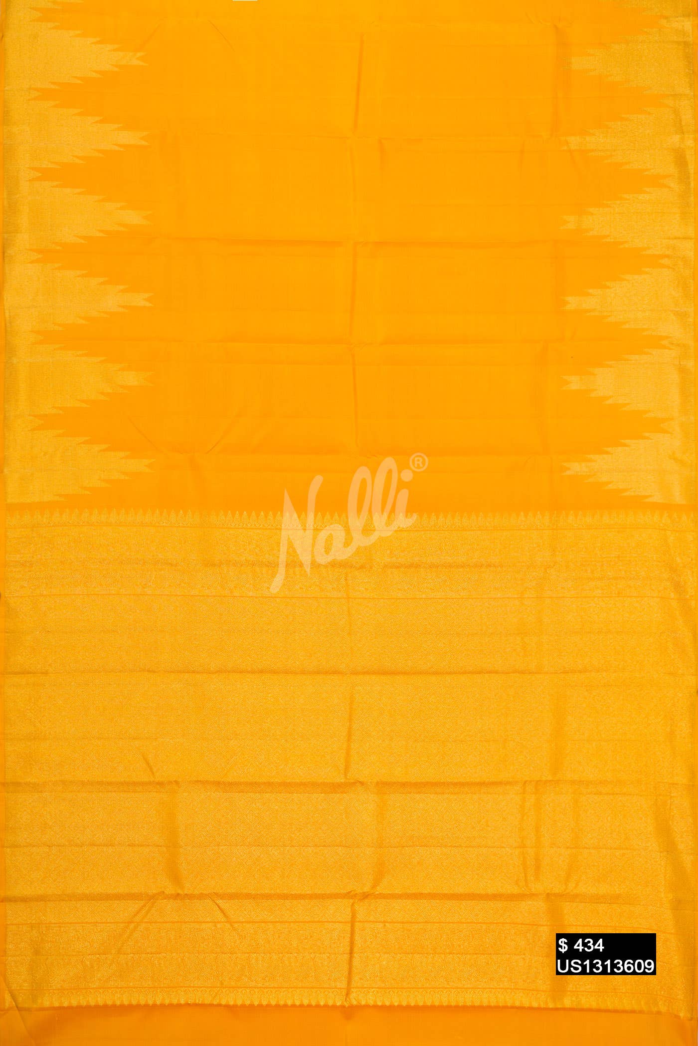 Mustard Kanchipuram Silk Saree