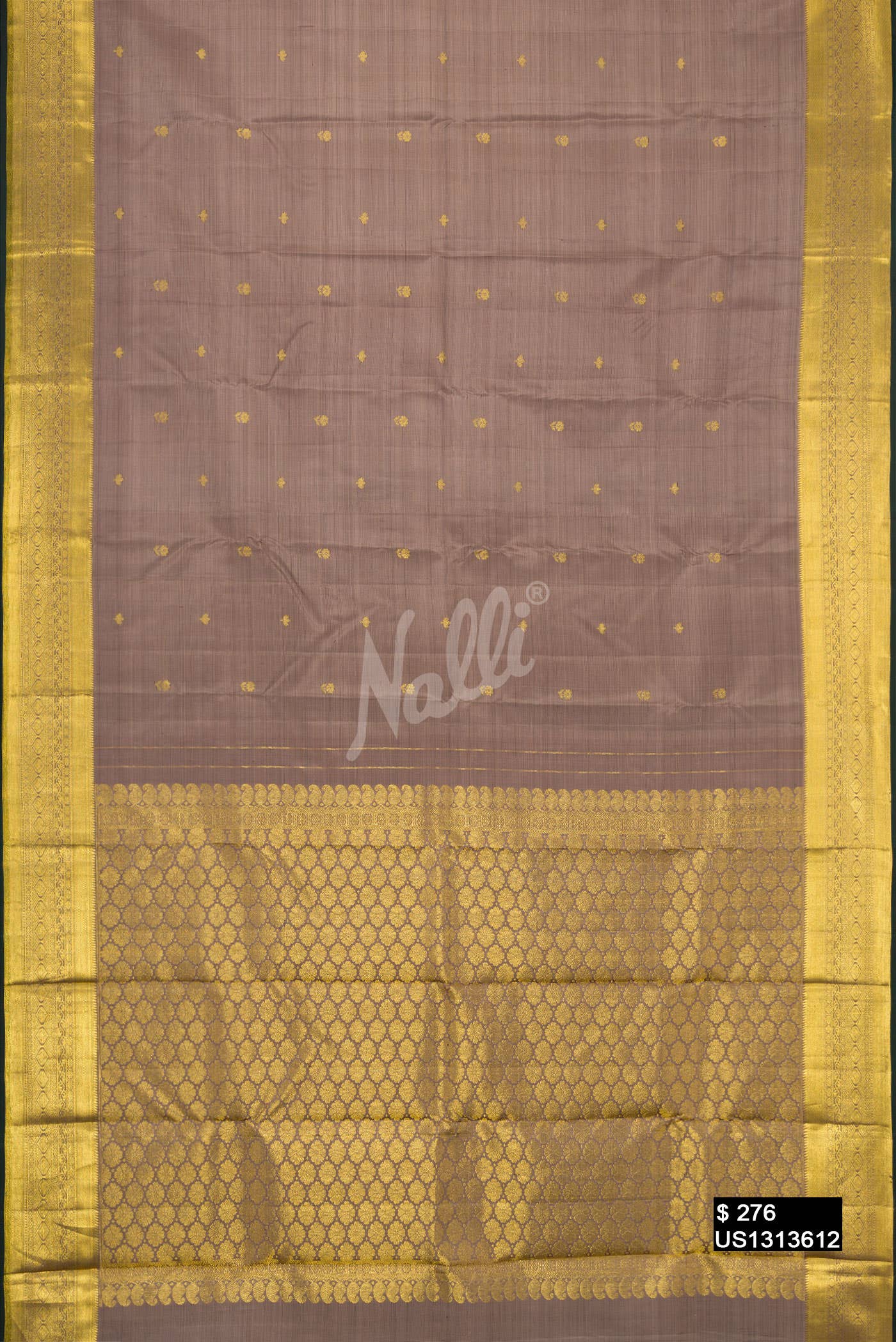 Brown Kanchipuram Silk Saree