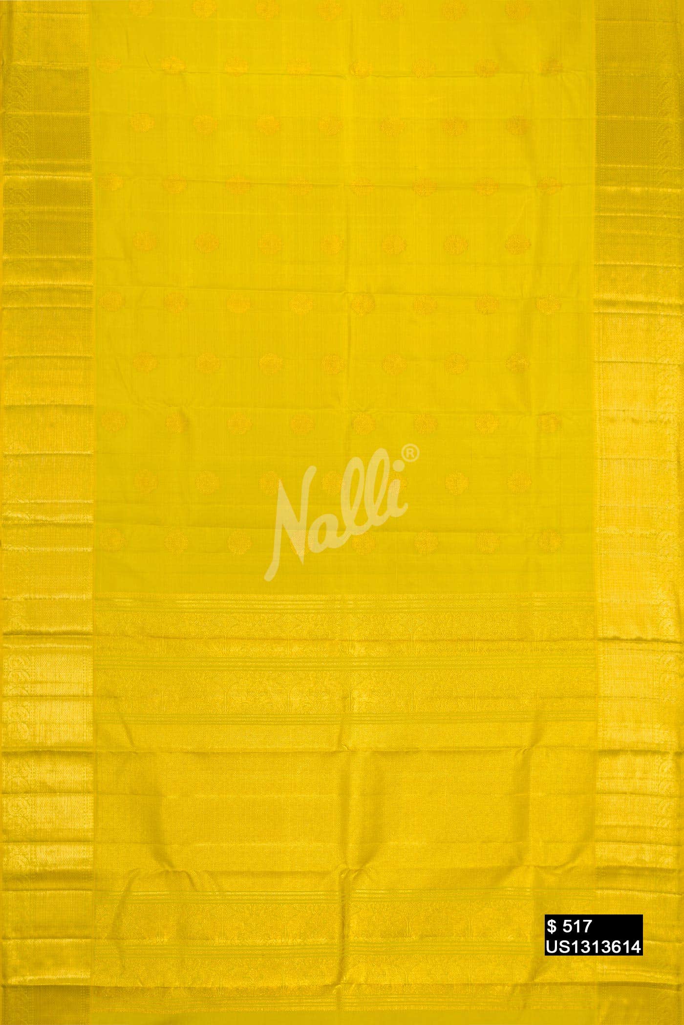 Parrot Green Kanchipuram Silk Saree
