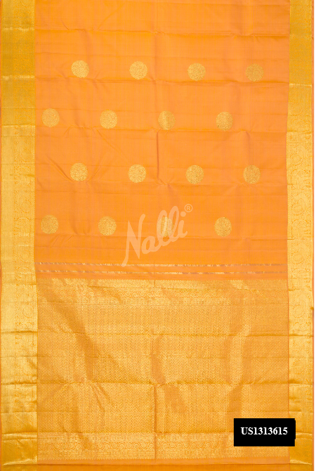 Mustard Kanchipuram Silk Saree