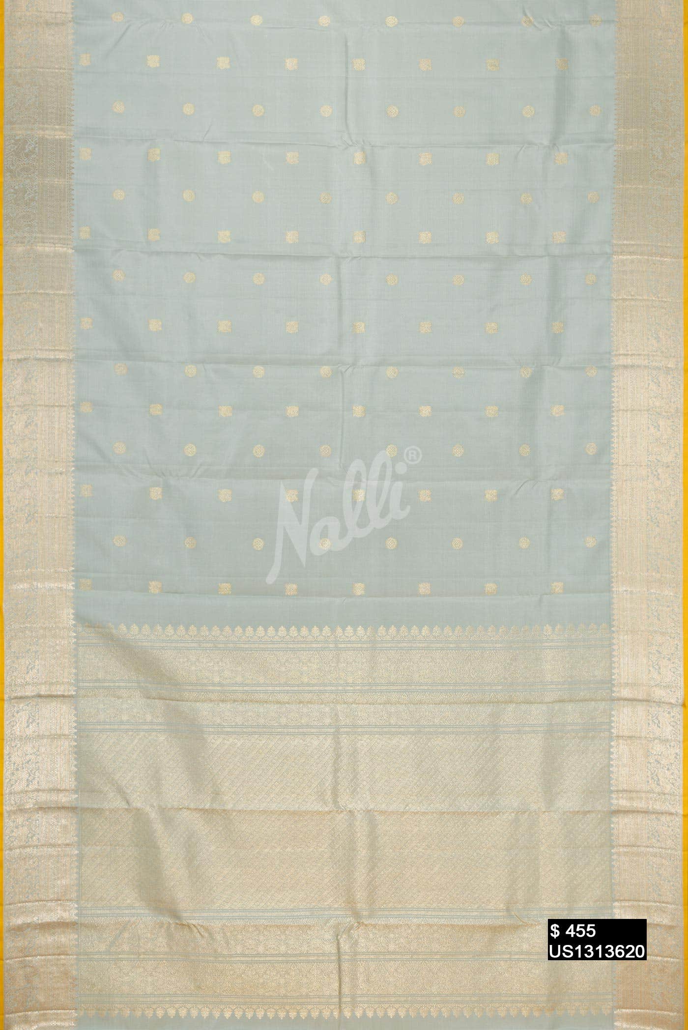 Grey Kanchipuram Silk Saree