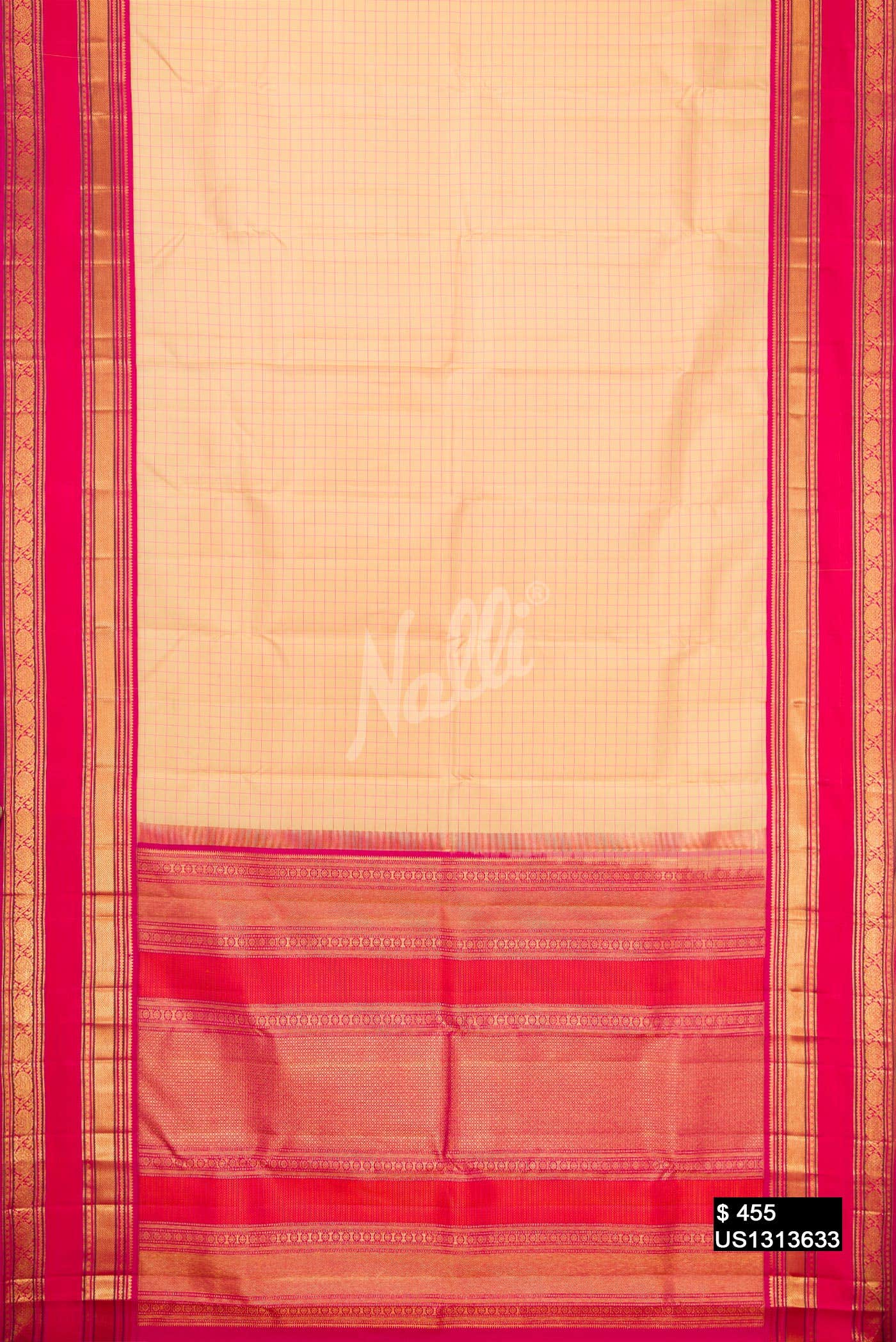 Sandal Kanchipuram Silk Saree