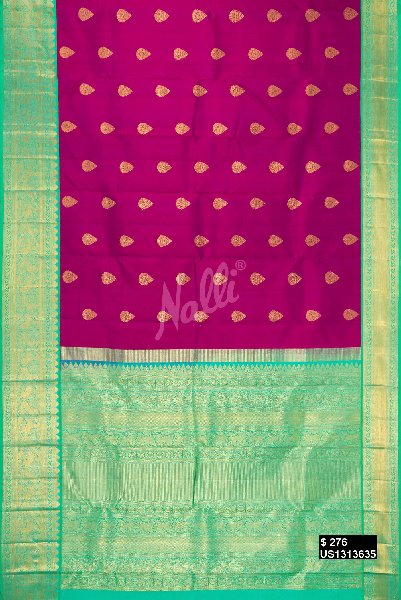 Purple Kanchipuram Silk Saree