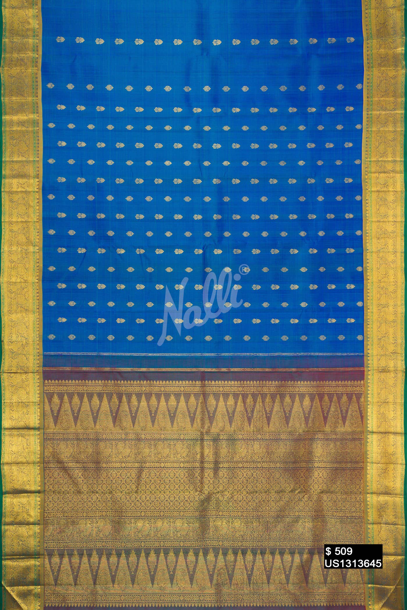 Royal Blue Kanchipuram Silk Saree