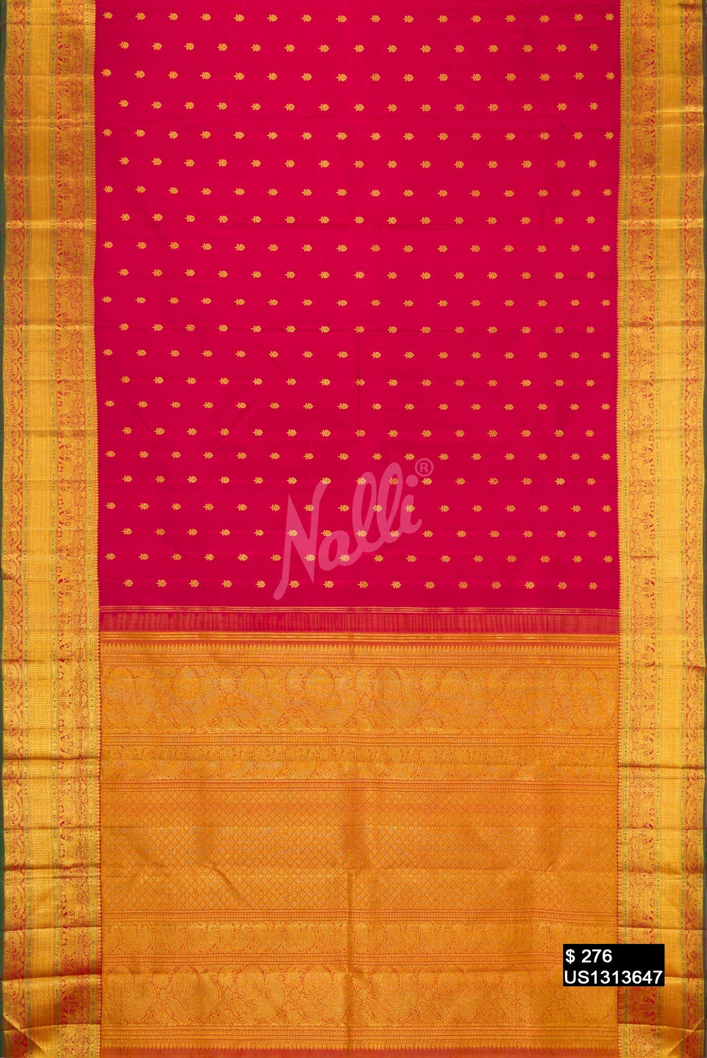 Maroon Kanchipuram Silk Saree