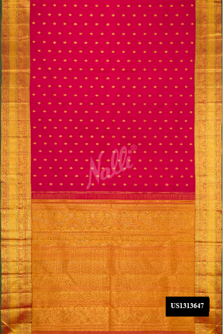 Maroon Kanchipuram Silk Saree