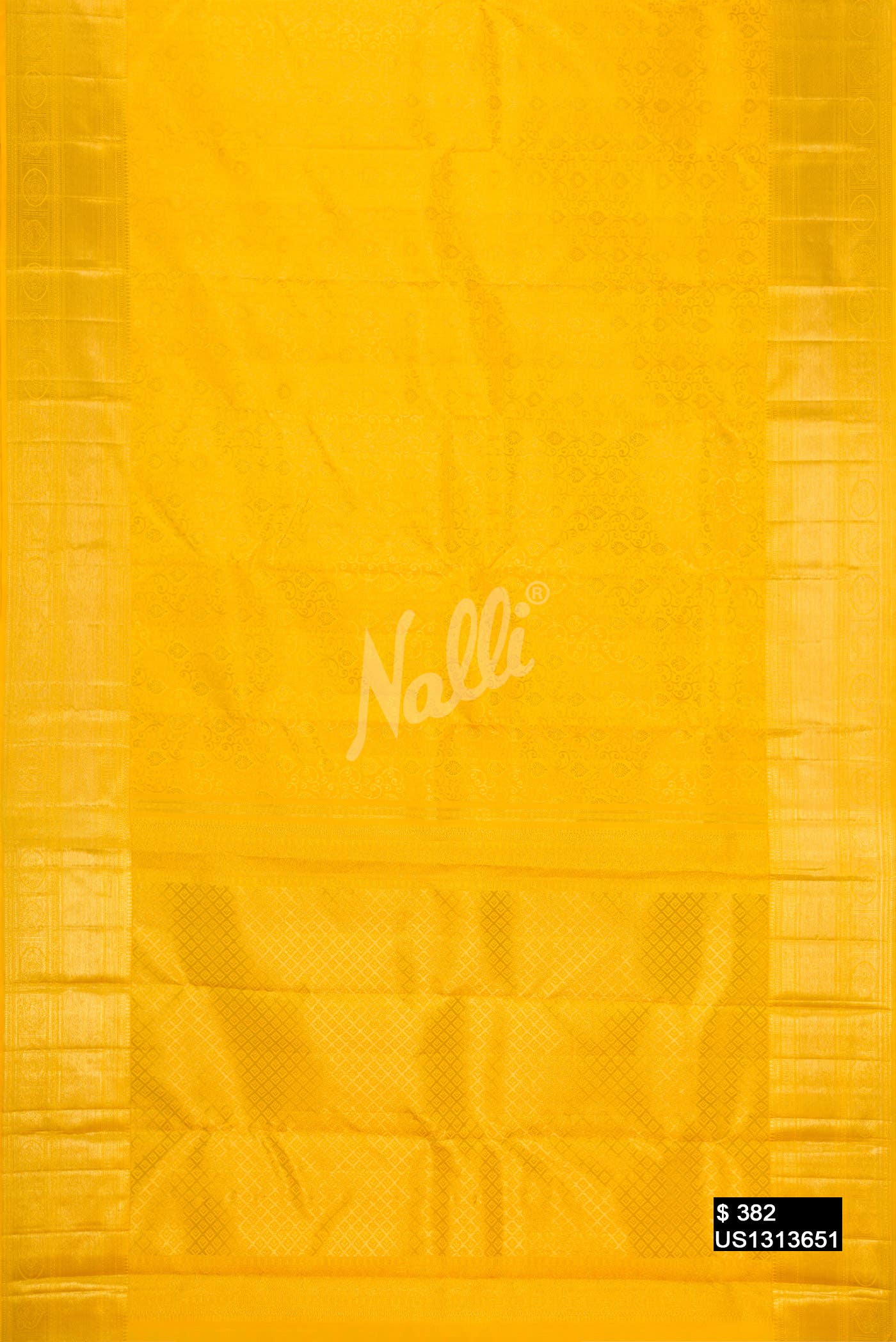 Yellow Kanchipuram Silk Saree