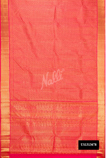Dark Pink Kanchipuram Silk Saree