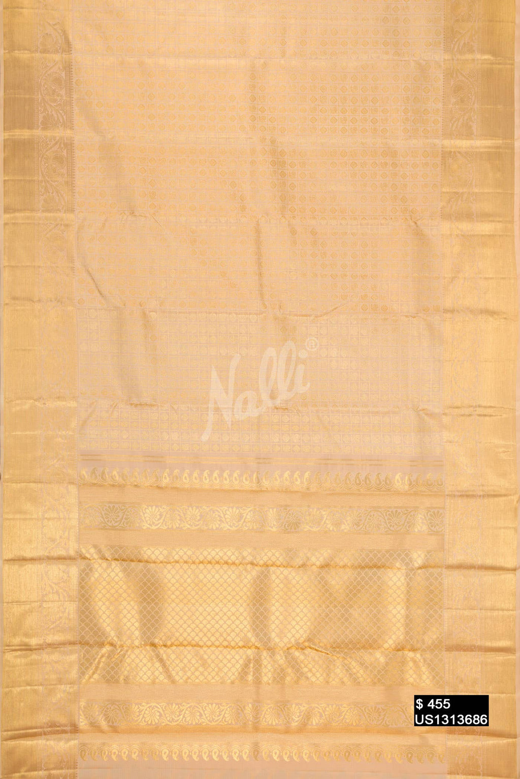Sandal Kanchipuram Silk Saree