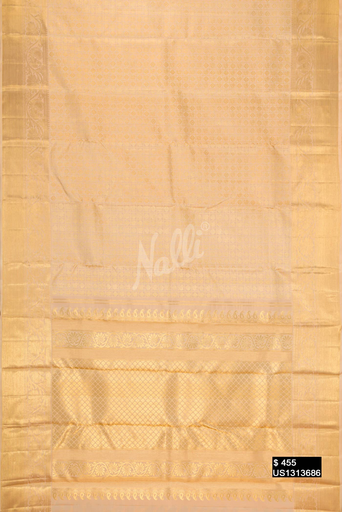 Sandal Kanchipuram Silk Saree