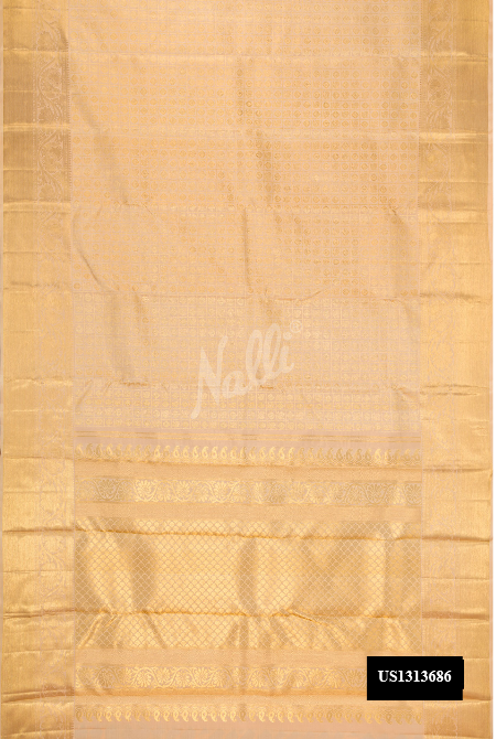 Sandal Kanchipuram Silk Saree