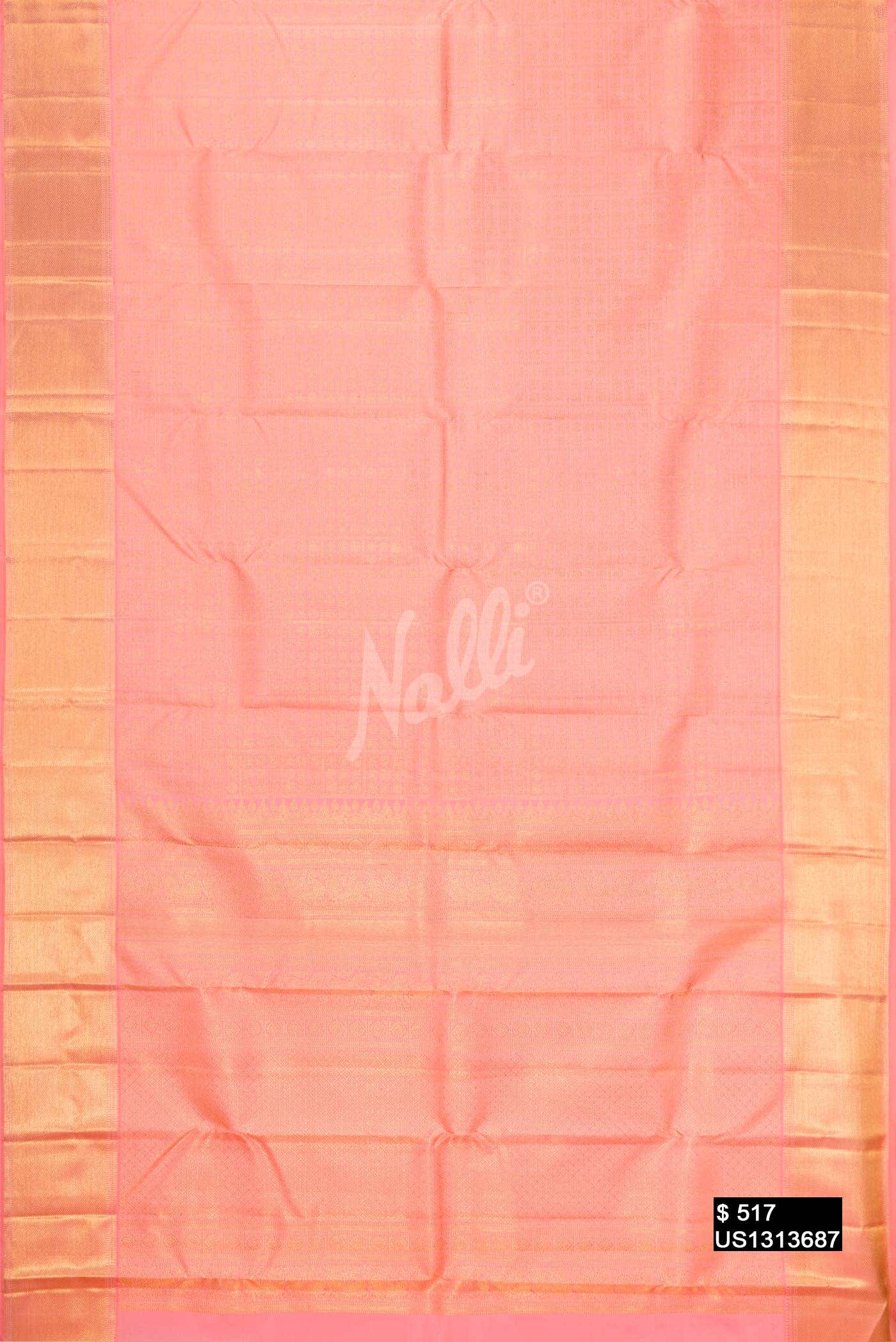 Pink Kanchipuram Silk Saree