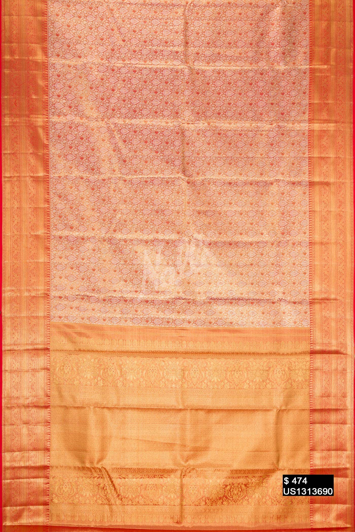 Maroon Kanchipuram Tissue Silk Saree