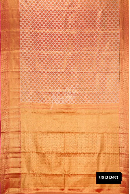 Maroon Kanchipuram Tissue Silk Saree