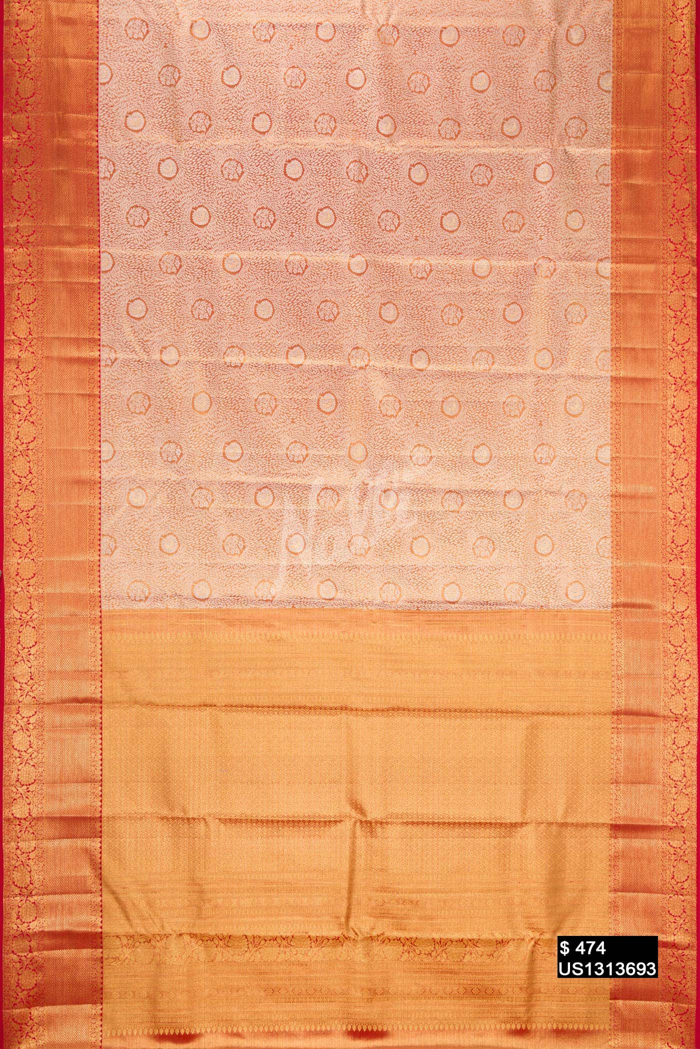 Maroon Kanchipuram Tissue Silk Saree