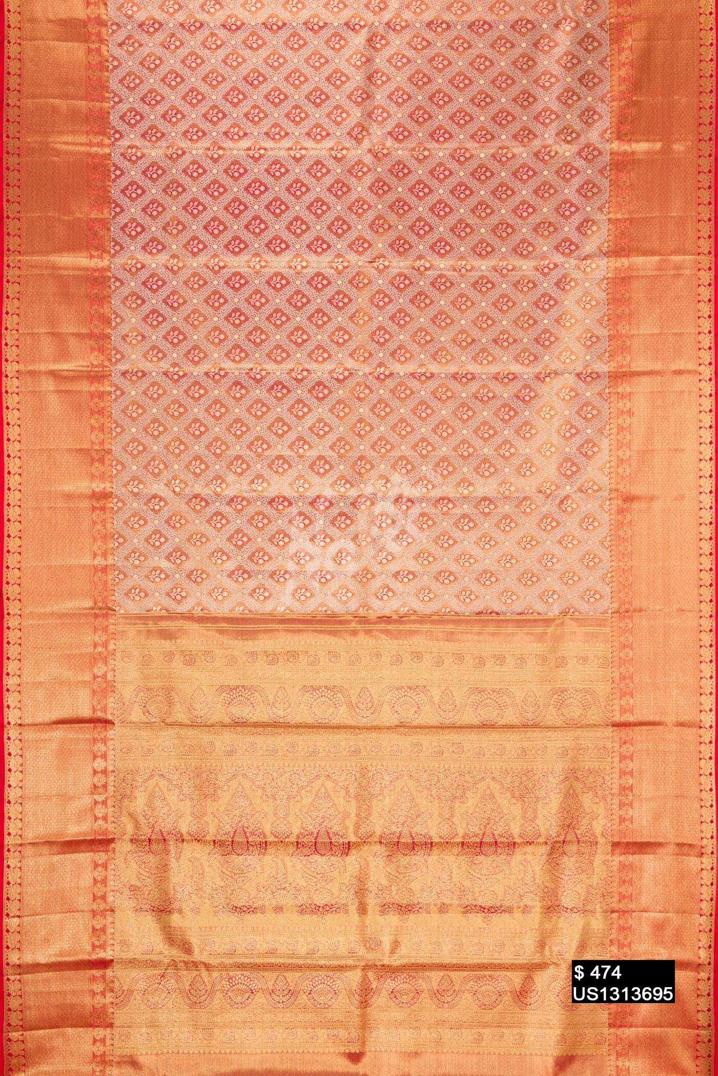 Maroon Kanchipuram Tissue Silk Saree