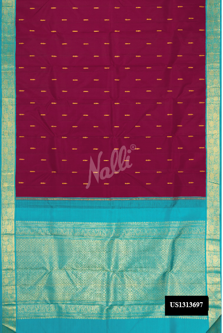 Maroon Kanchipuram Silk Saree