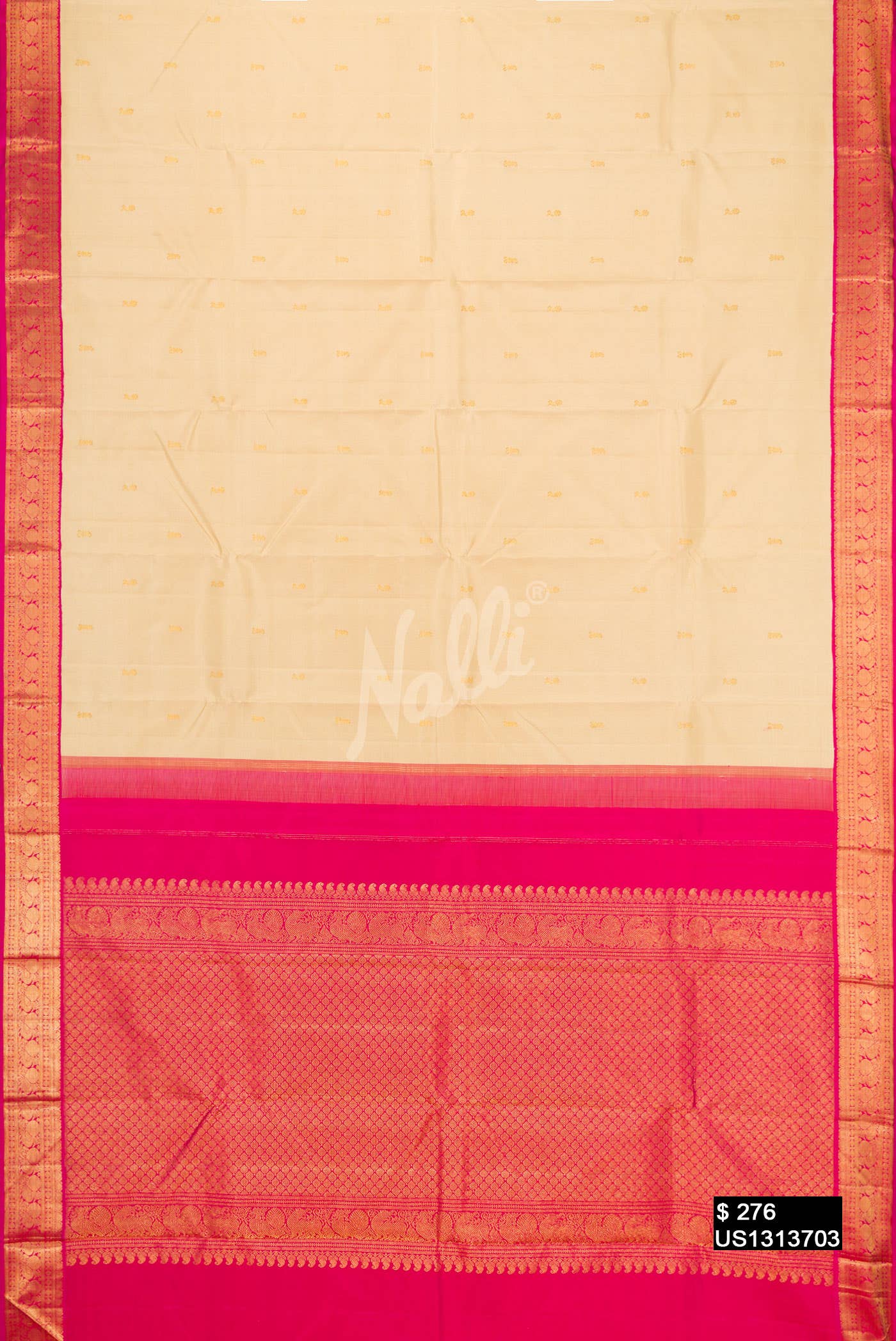 Sandal Kanchipuram Silk Saree