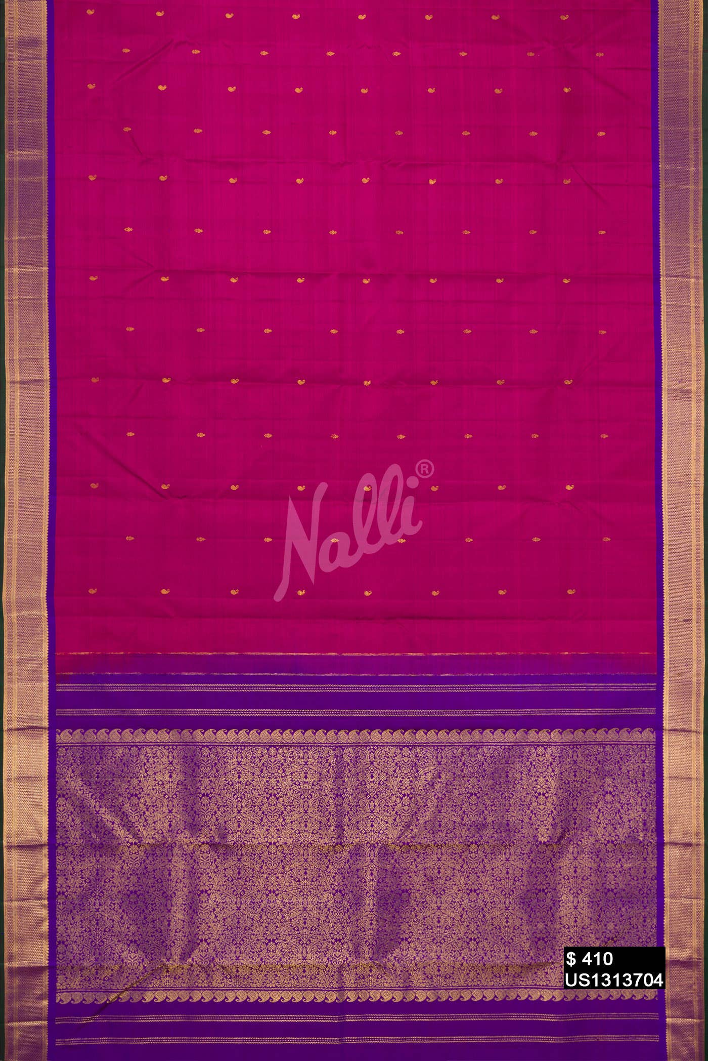 Magenta Kanchipuram Silk Saree