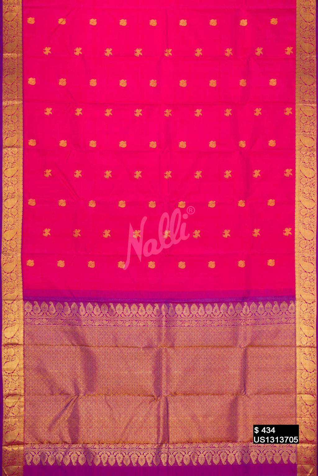 Pink Kanchipuram Silk Saree