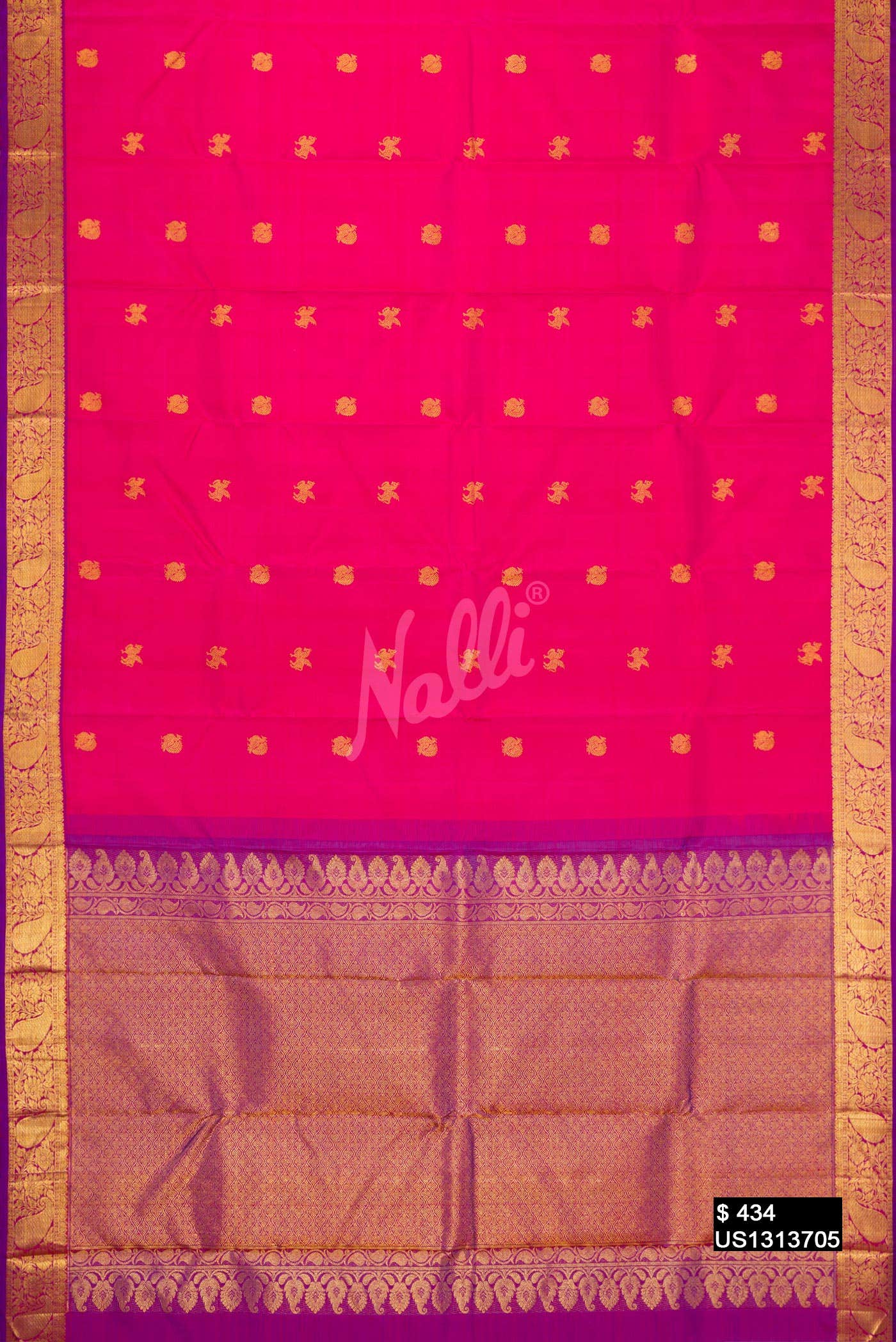 Pink Kanchipuram Silk Saree