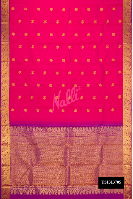 Pink Kanchipuram Silk Saree