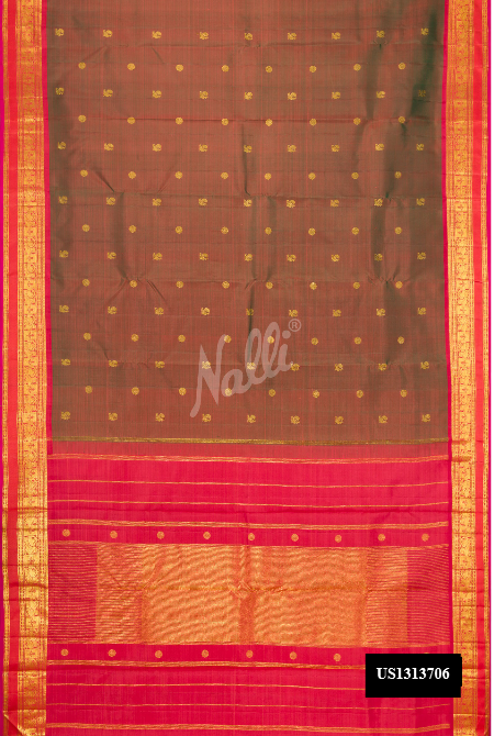 Maroon Kanchipuram Silk Saree