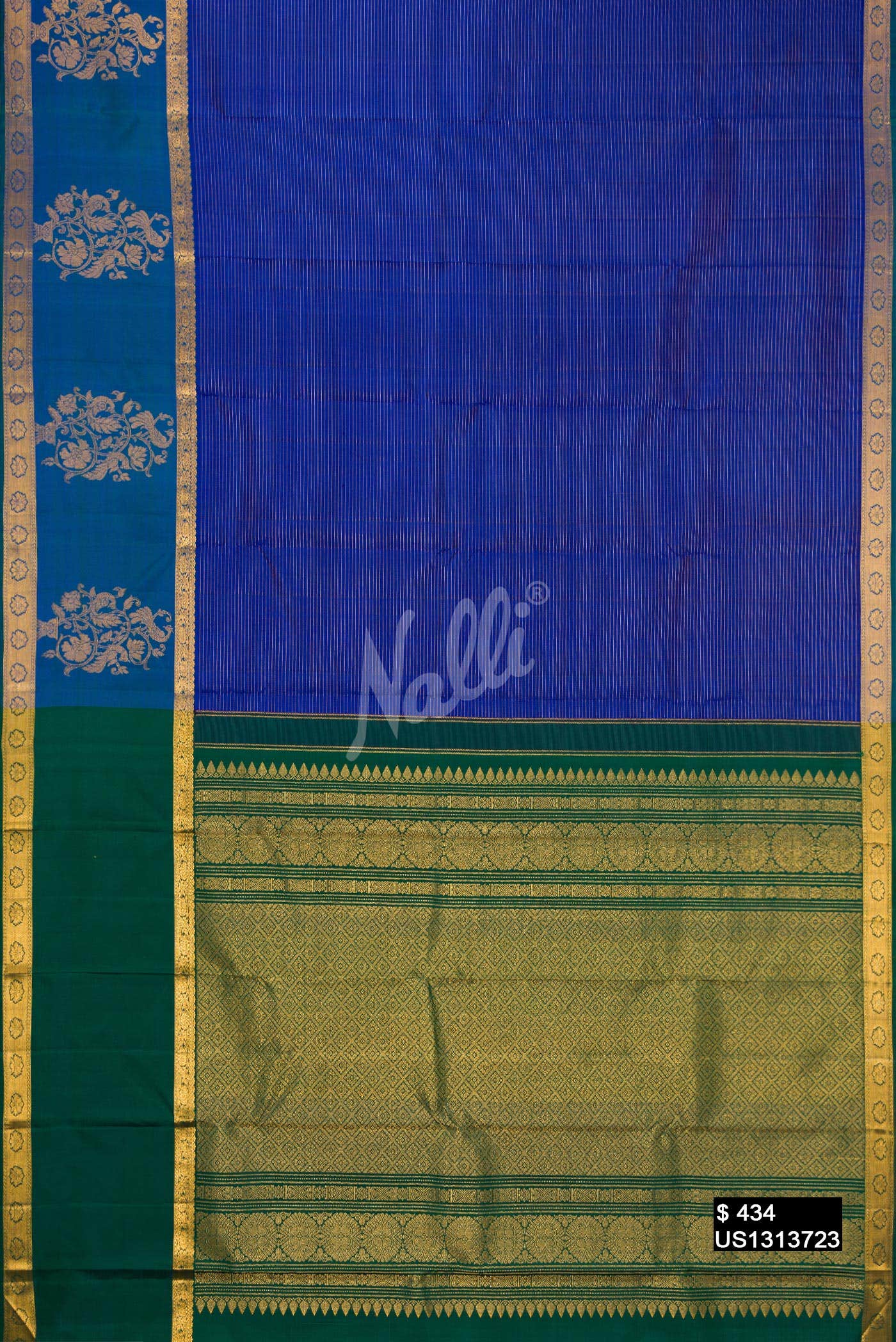 Royal Blue Kanchipuram Silk Saree