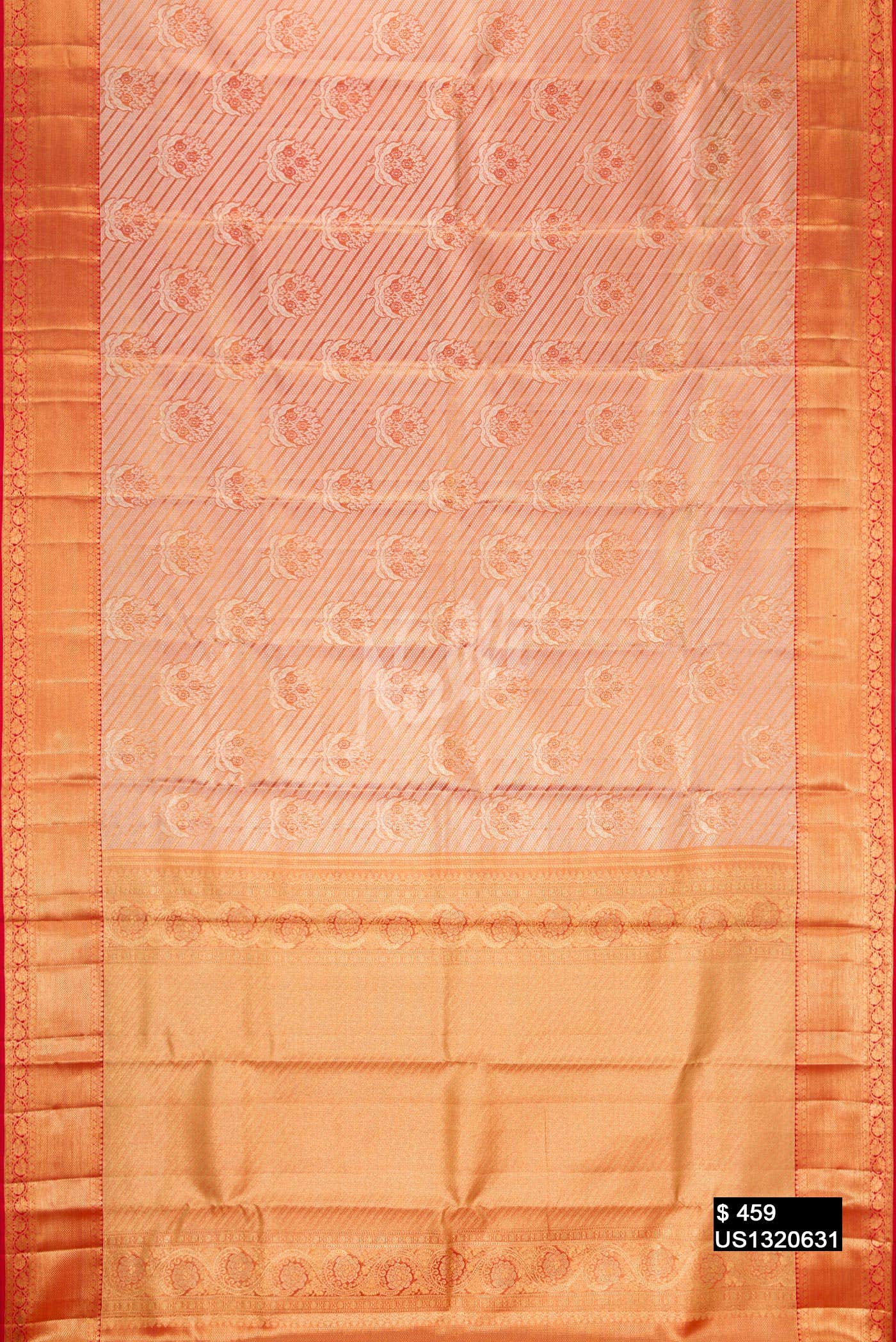 Red Kanchipuram Tissue Silk Saree