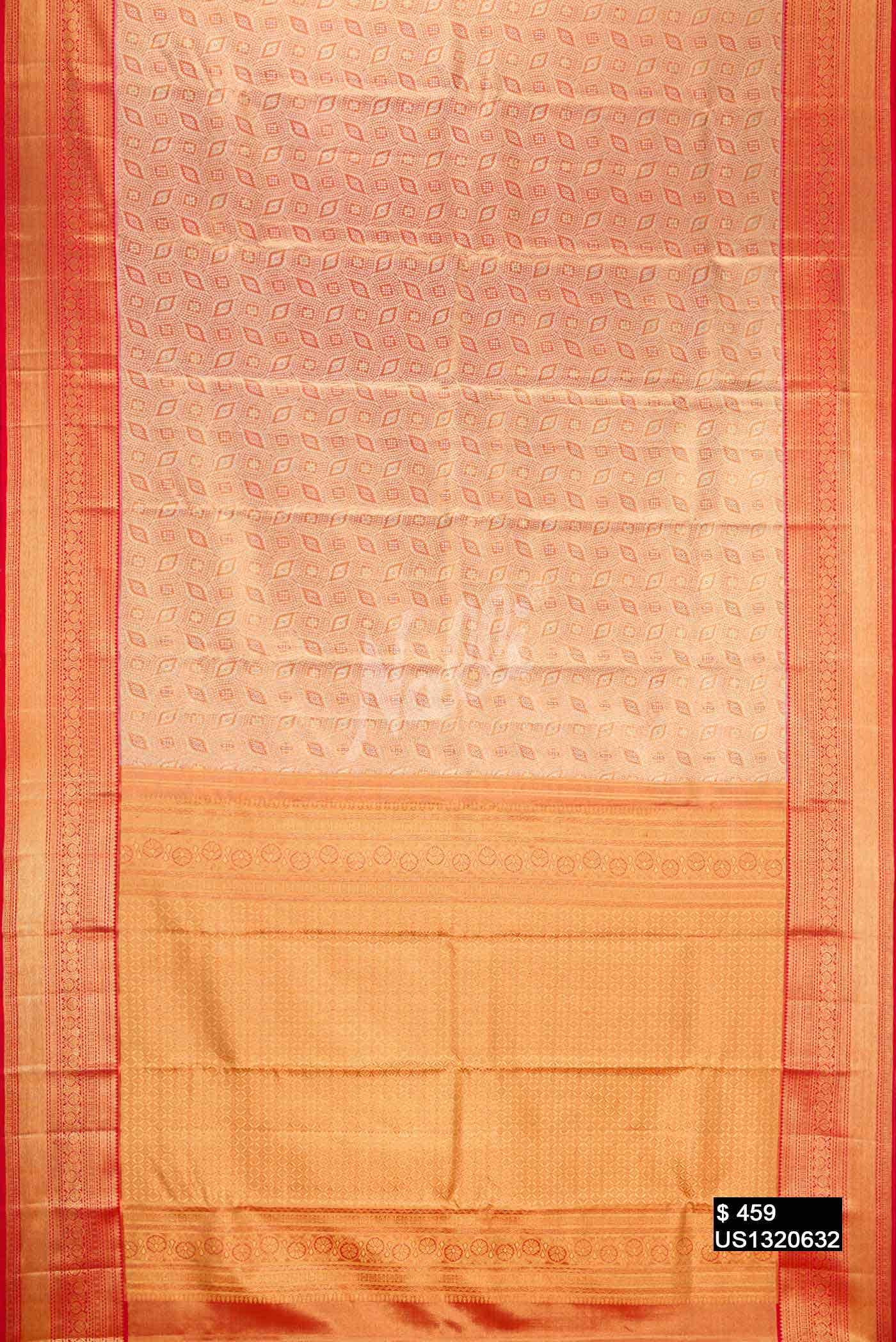Red Kanchipuram Tissue Silk Saree