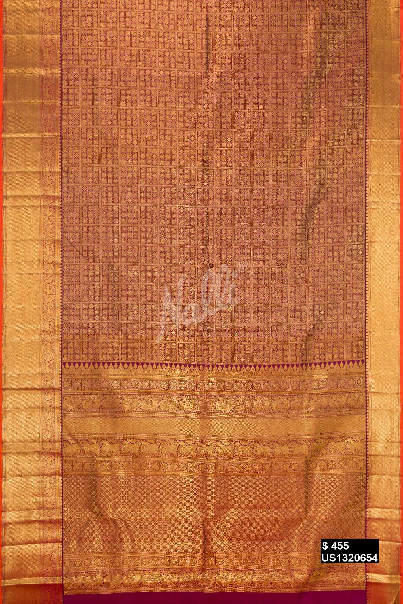 Magenta Kanchipuram Silk Saree