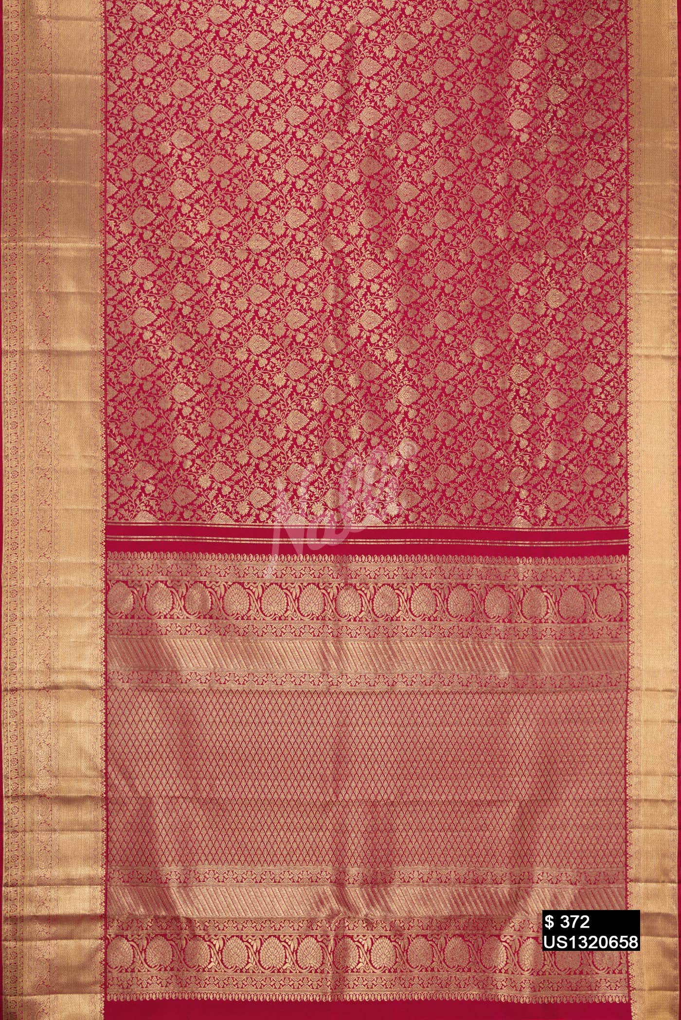 Imperial Red Kanchipuram Silk Saree