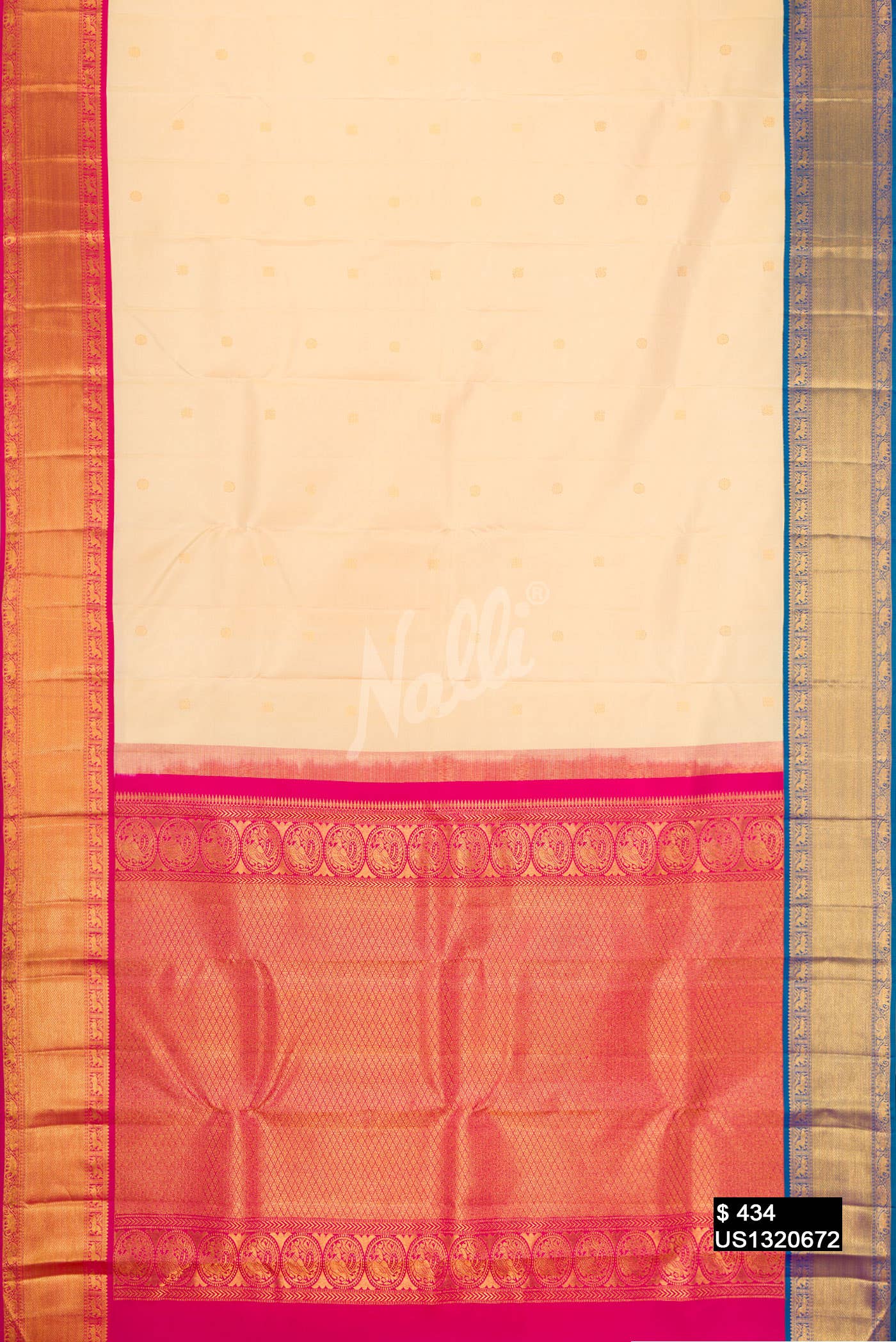 Sandal Kanchipuram Silk Saree